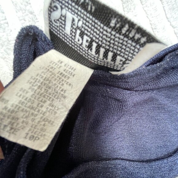 S.L. Petites Womens 10P Striped Knit Sweater Cardigan Blue Casual Lightweight - Picture 8 of 8